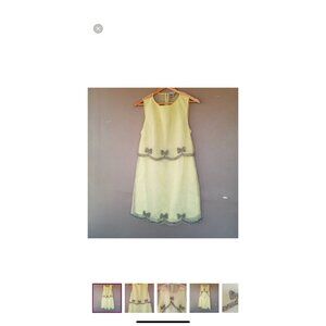 ASOS Lime Green Tulle Beaded Backless Mini Dress – Size 14 – Party Ready